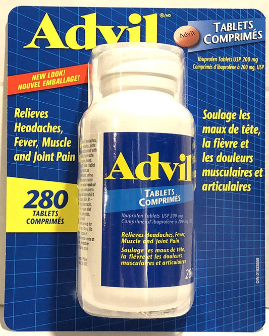 Advil Ibuprofen 200 mg – 280 Tablets | Pain Relief Value Pack - canavitam