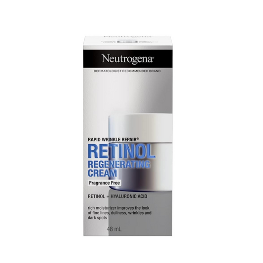 Neutrogena Rapid Wrinkle Repair Retinol Face Moisturizer, Fragrance Free, Daily Anti-Aging Face Cream with Retinol & Hyaluronic Acid to Fight Fine Lines, Wrinkles, & Dark Spots - canavitam