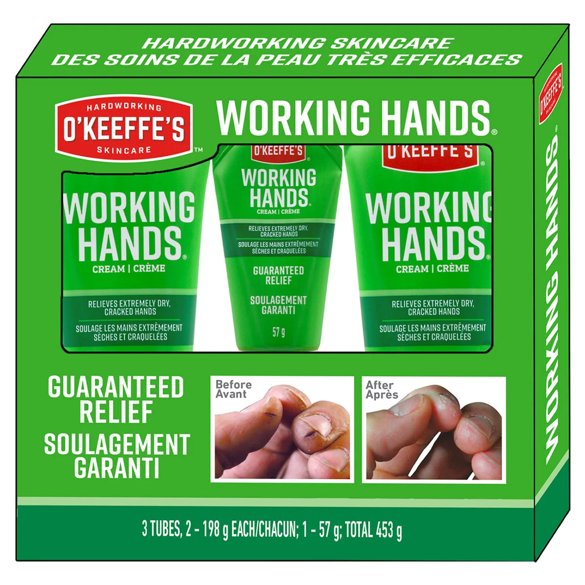 O'Keeffe's Working Hands Cream, 2 x 198g + 57g - canavitam