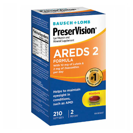 PreserVision Eye Vitamin and Mineral Supplement AREDS2, 210 Softgels - canavitam