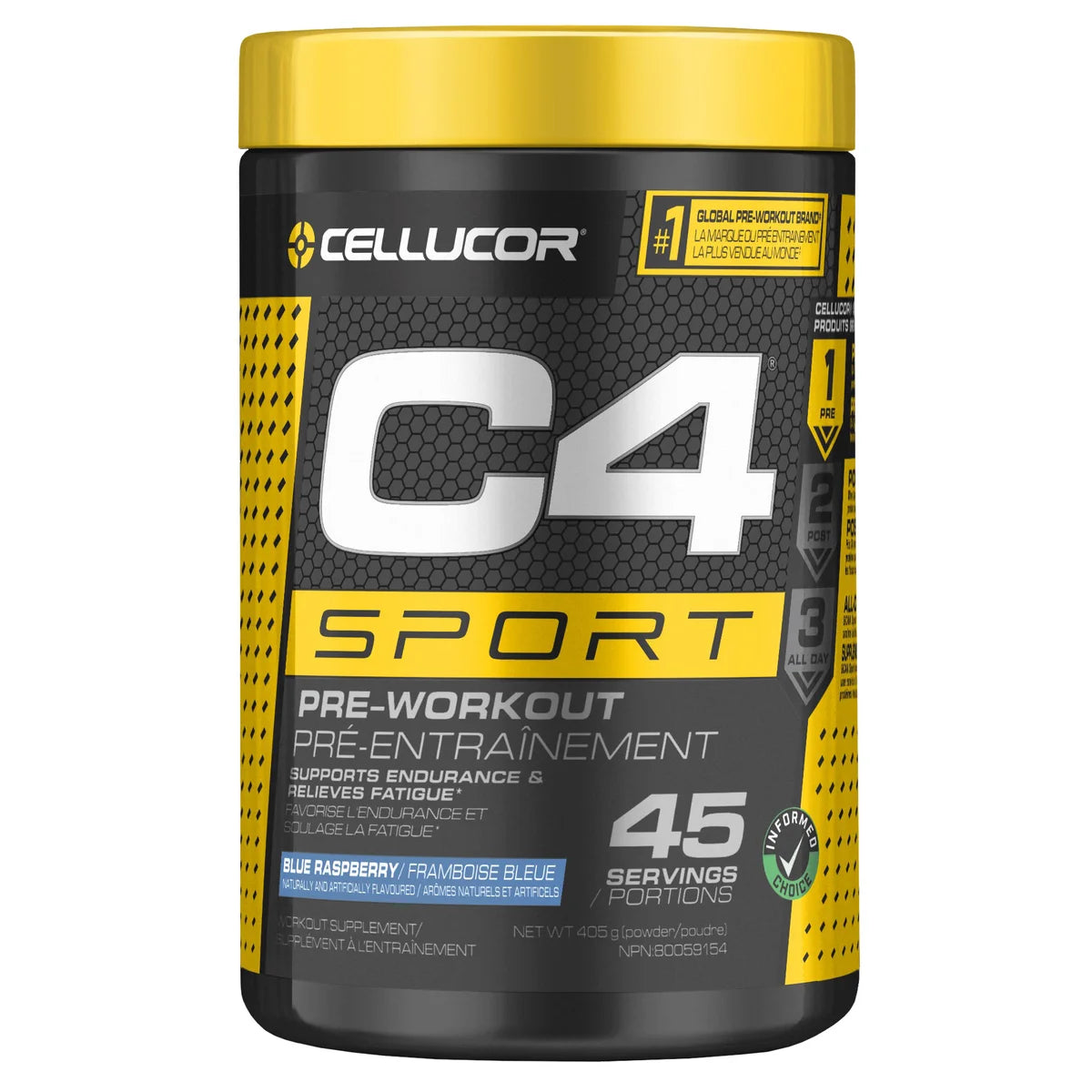 Cellucor  C4 Sport Pre-Workout Blue Raspberry, 405g , 45 servings - canavitam