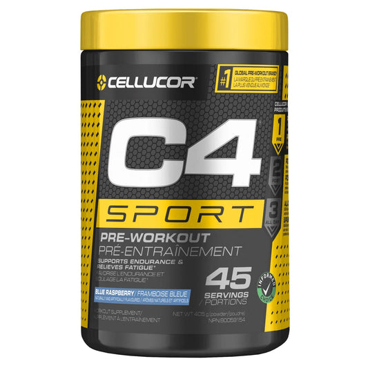 Cellucor  C4 Sport Pre-Workout Blue Raspberry, 405g , 45 servings - canavitam