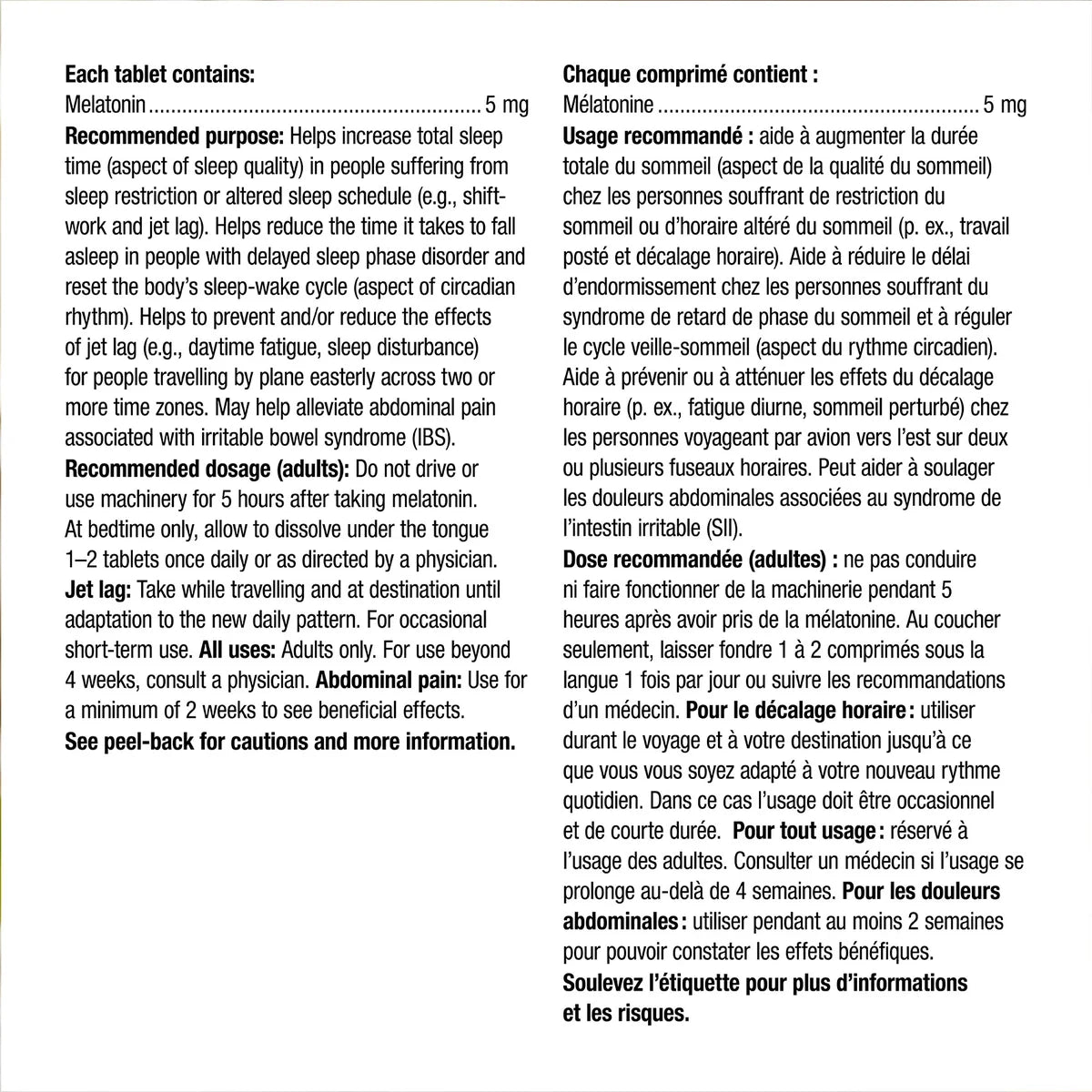 webber naturals Melatonin 5 mg Extra Strength Easy Dissolve - canavitam