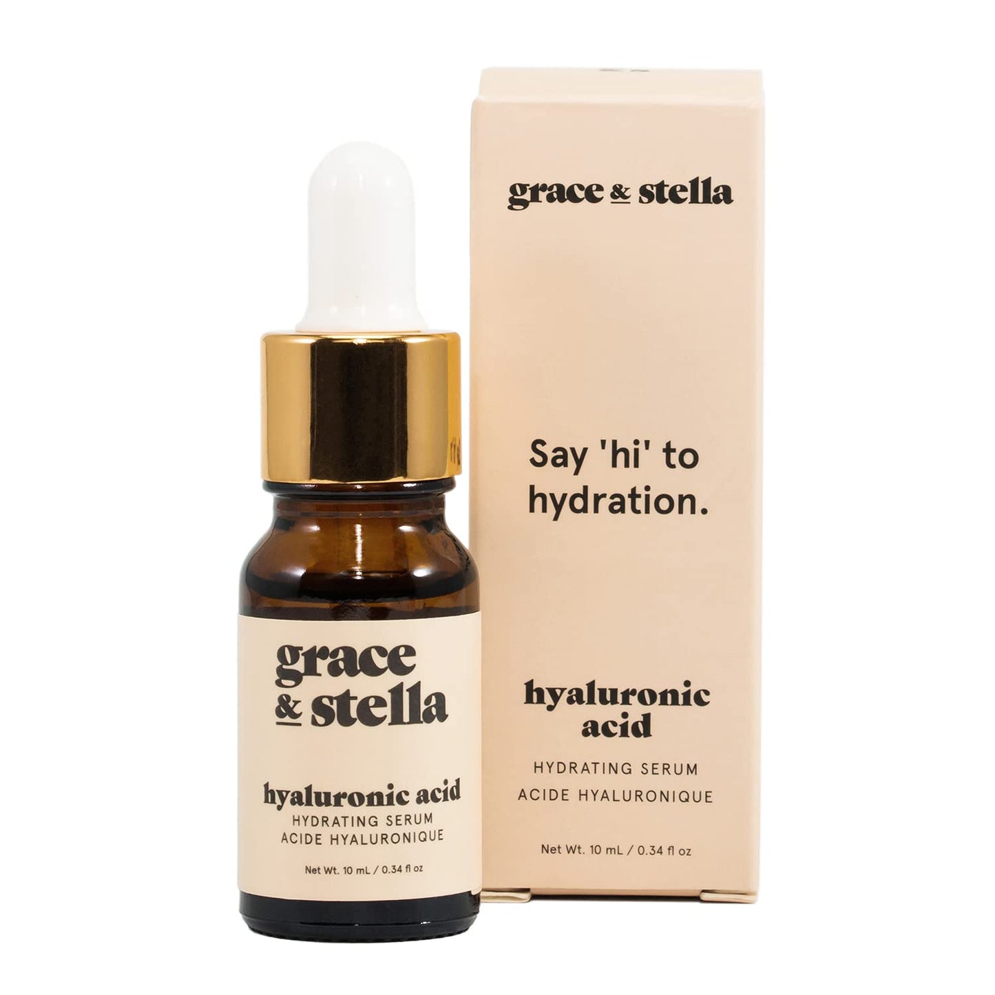 grace & stella  Hyaluronic Acid Serum (50ml) - Vegan -  Acido Hialuronico to Hydrate and Remove Fine Lines + Wrinkles, Boost Collagen - - canavitam