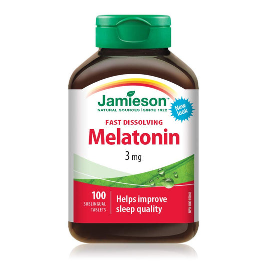 Melatonin 3 mg - Unflavoured Fast Dissolving Tablets , 100 Count (Pack of 1) - canavitam