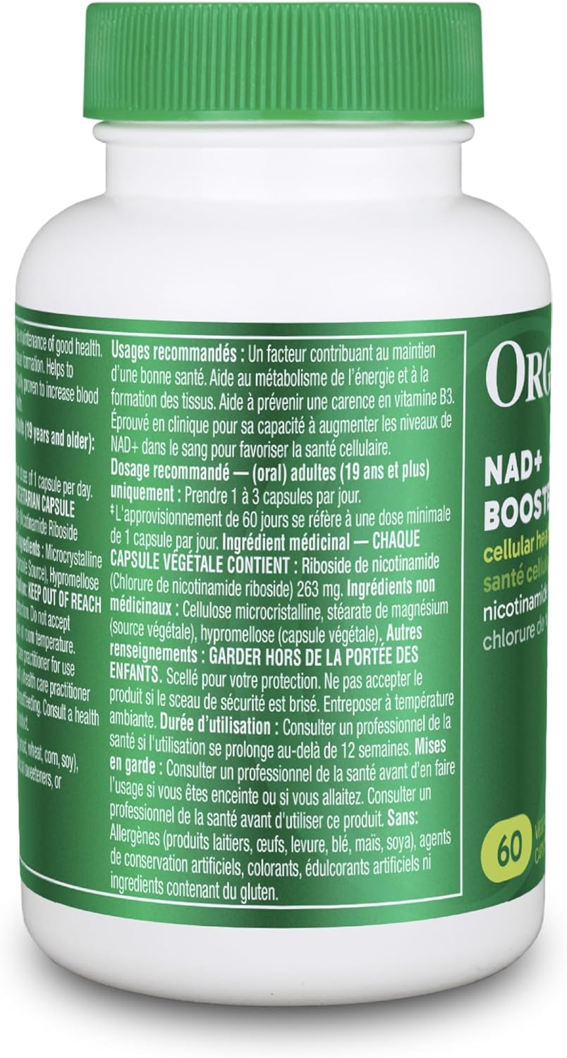 Organika Canadian-Made NRC Booster Nad + – 60 Capsules (60-Day Supply) - canavitam
