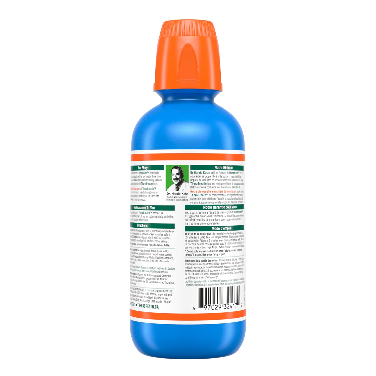 TheraBreath Fresh Breath Oral Rinse - Icy Mint | Fights Bad Breath | Certified Vegan, Gluten-Free, & Kosher - canavitam