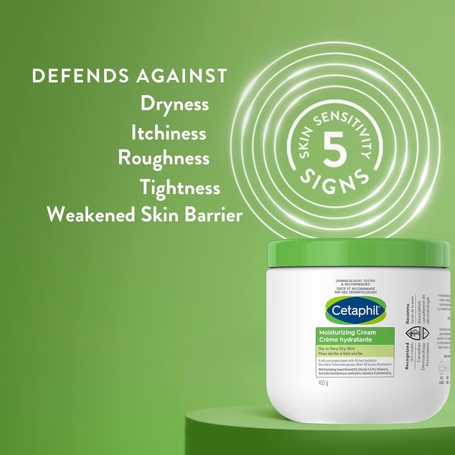 Cetaphil Moisturizing Cream 2 jar 566g + 453g |, Sensitive Skin | Provides 48-Hour Hydration - canavitam