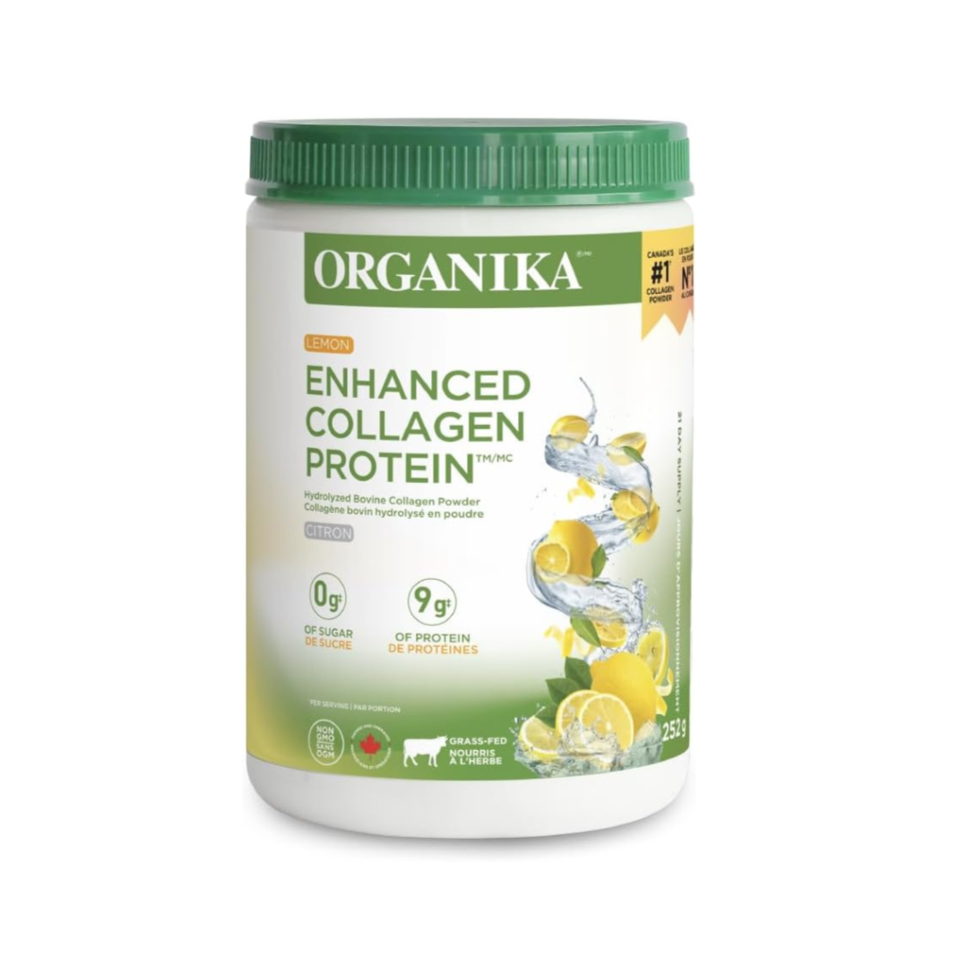 Organika Enhanced Collagen Protein Powder- Lemon -For Healthy Hair, Skin, Nails, Joints- 252 g - canavitam