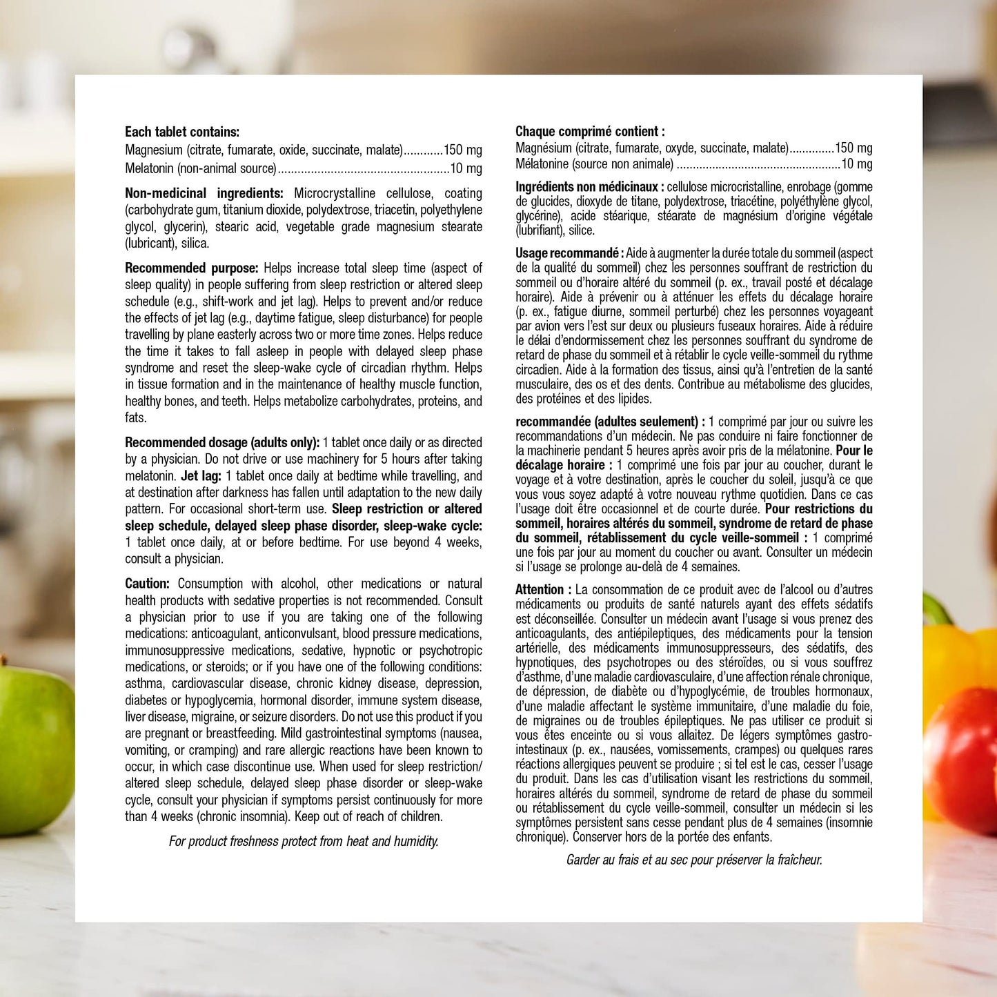 Webber Naturals Melatonin 10 mg with 150 mg of Magnesium, 60 Tablets - canavitam