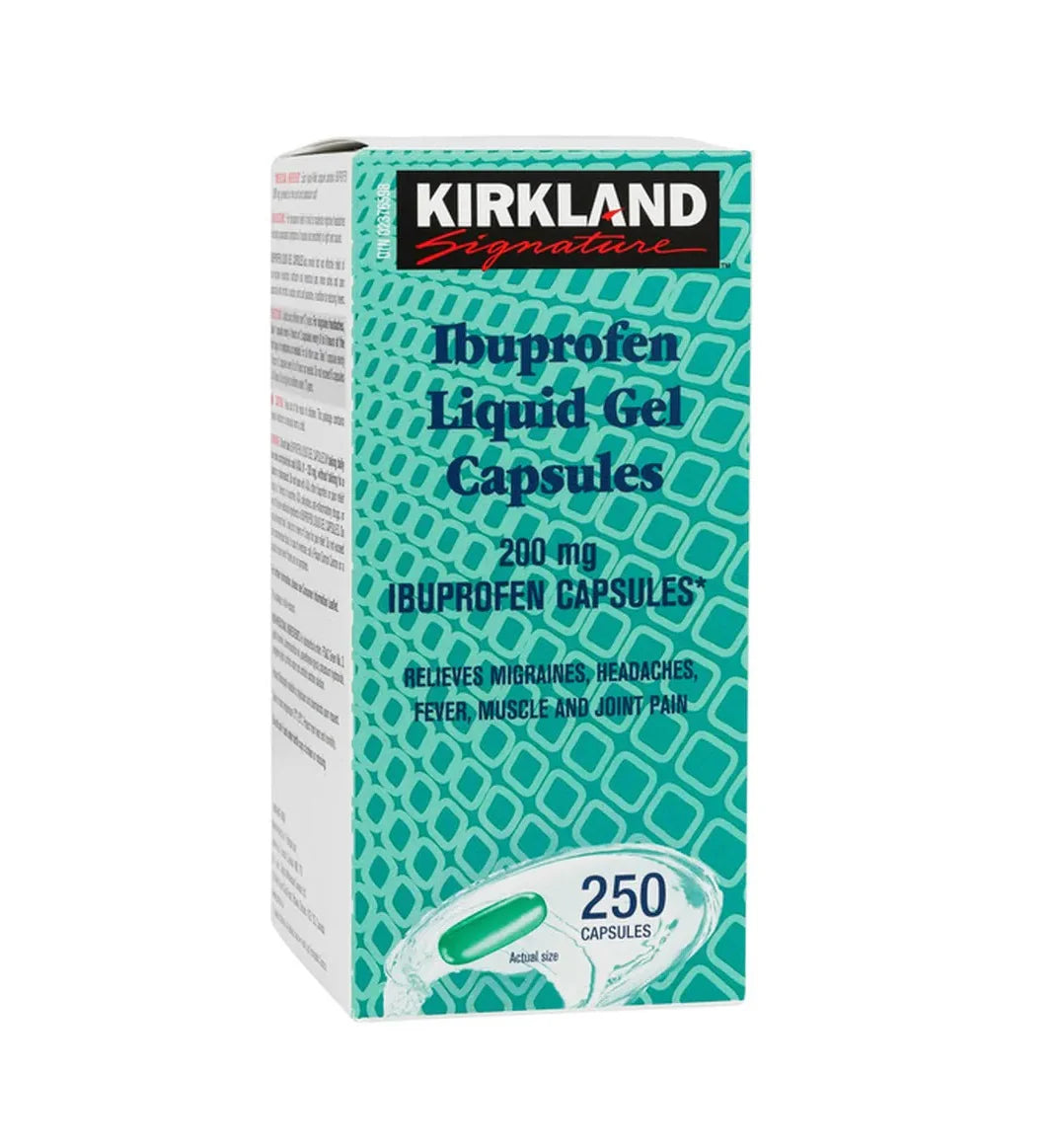 KIRKLAND SIGNATURE IBUPROFEN 200MG 250 SOFTGELS - canavitam