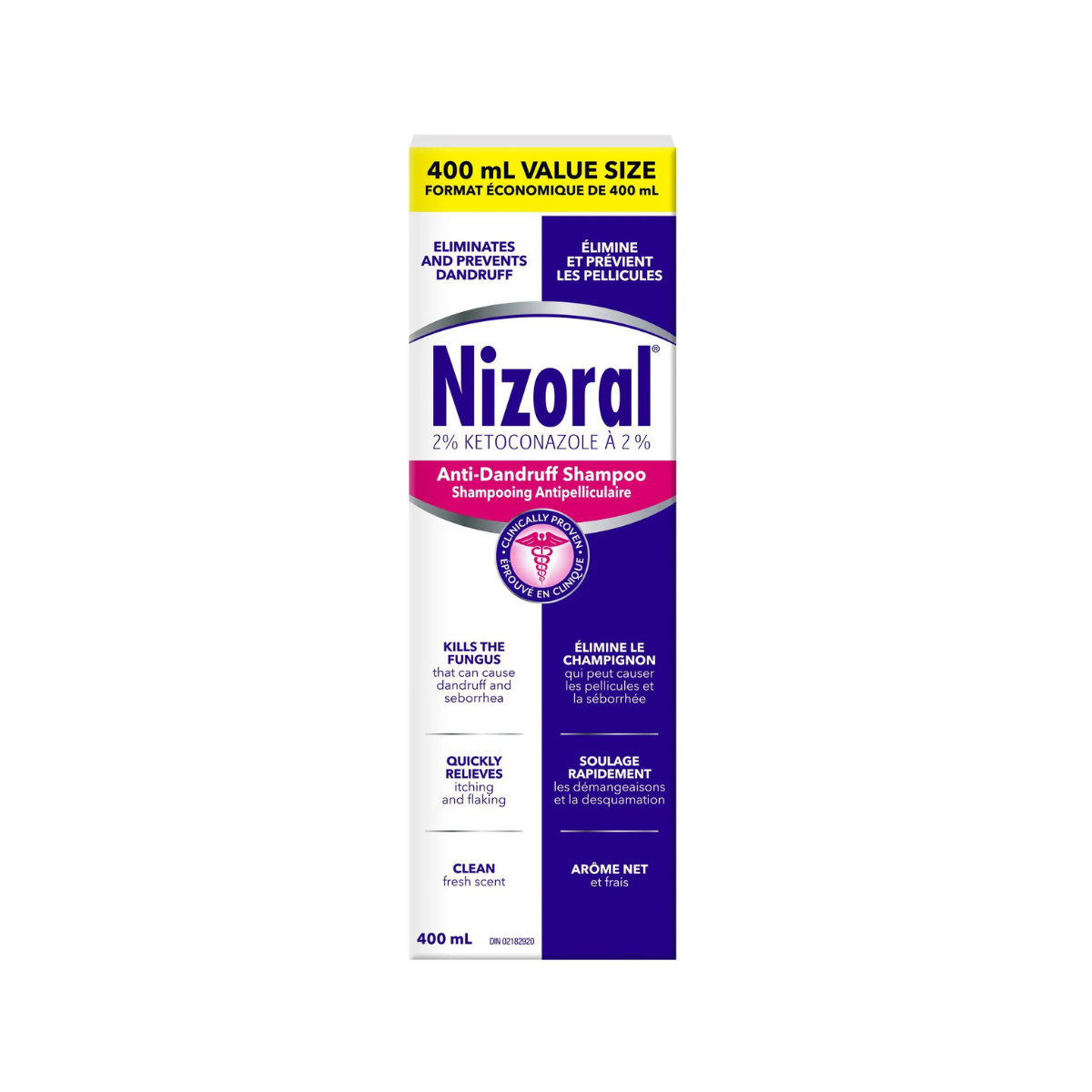 Nizoral Anti-Dandruff and Itchy Scalp Shampoo, 400 mL - canavitam