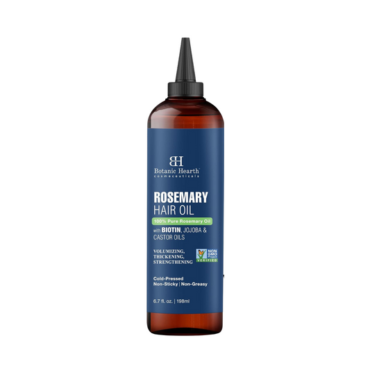 Botanic Hearth 100% Pure Rosemary Oil For Hair Growth (198 ml Infused With Biotin, Jojoba & castor Oil - canavitam