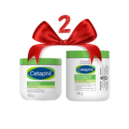 Cetaphil Moisturizing Cream 2 jar 566g + 453g |, Sensitive Skin | Provides 48-Hour Hydration - canavitam