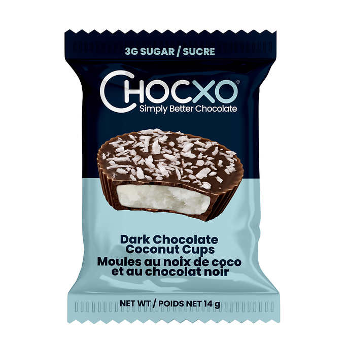 Chocxo Keto Dark Chocolate Coconut Cups, 420 g - canavitam