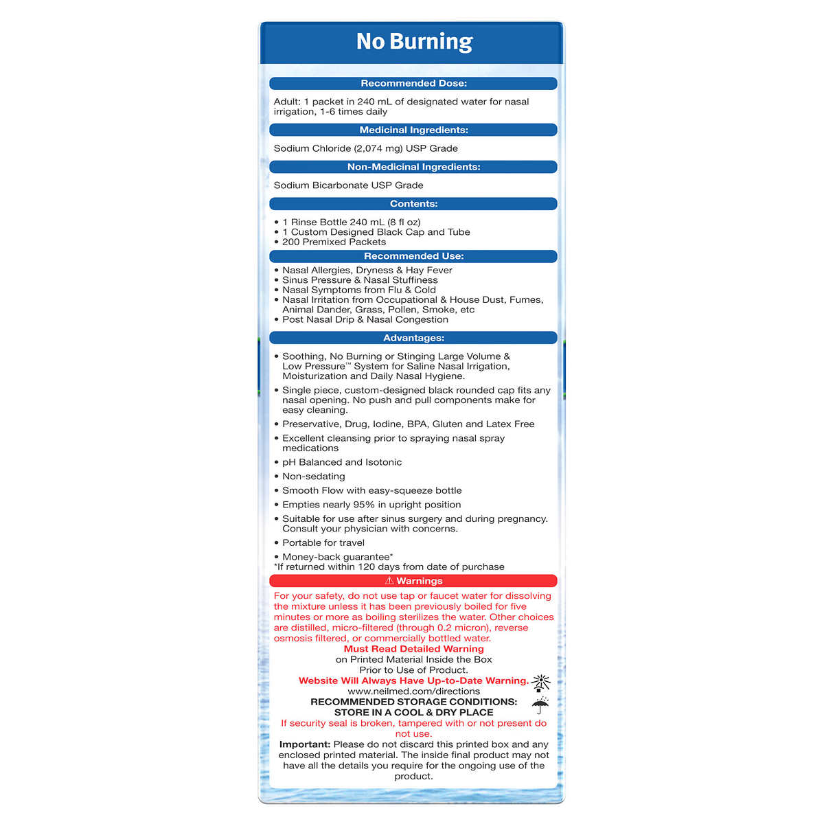 NeilMed Sinus Rinse Kit - 200 Packets - canavitam