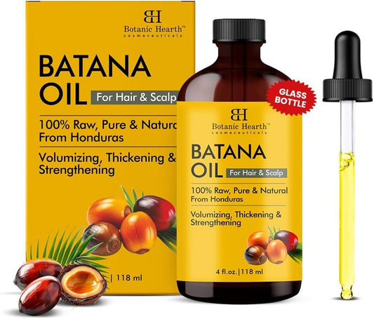 Botanic Hearth Raw Batana Oil 4oz | 100% Pure Unrefined Hair & Skin Oil - canavitam