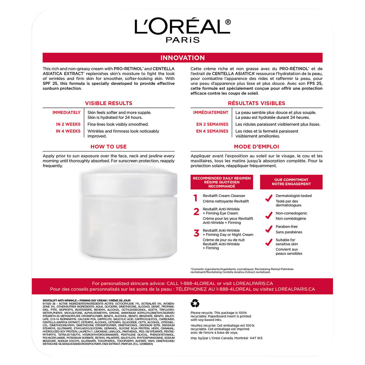 L'Oréal Paris Revitalift Day 100 ml (3.5 oz.) - canavitam