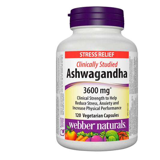 webber naturals Ashwagandha Vegetarian Capsules, 120-count - canavitam