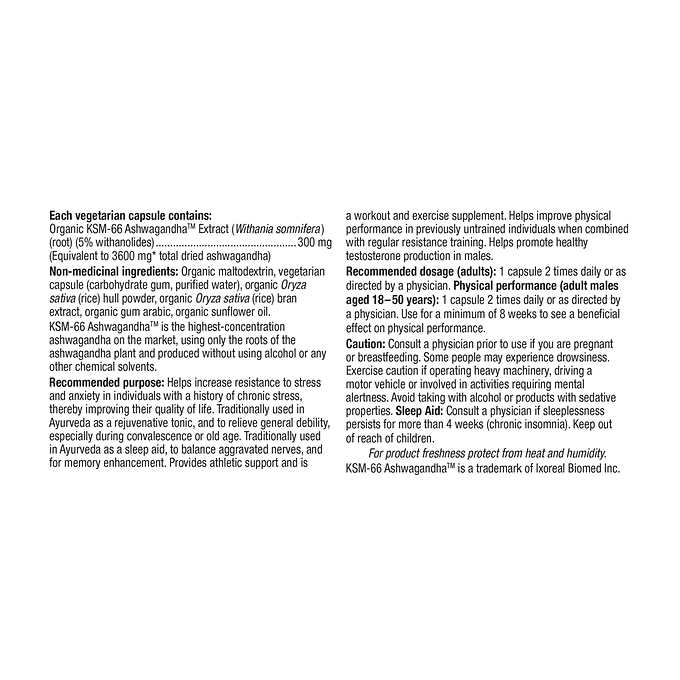 webber naturals Ashwagandha Vegetarian Capsules, 120-count - canavitam