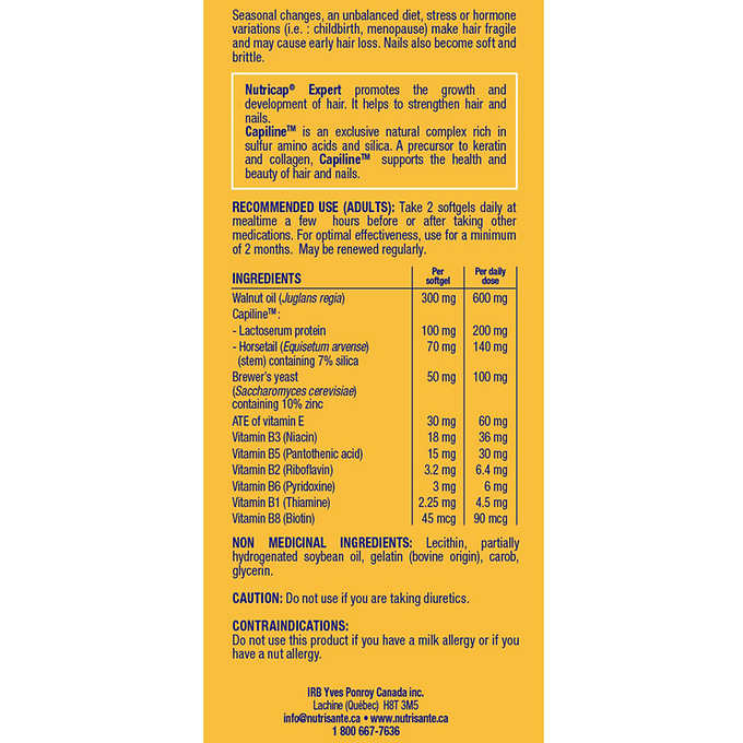 Nutricap Hair & Nails, 180 softgels - canavitam