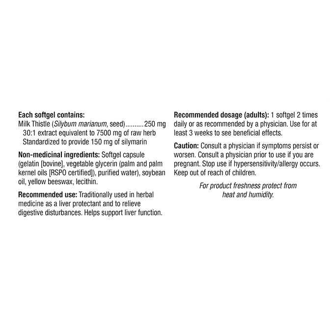 Holista Extra Strength Milk Thistle 750 mg - 240 softgels - canavitam