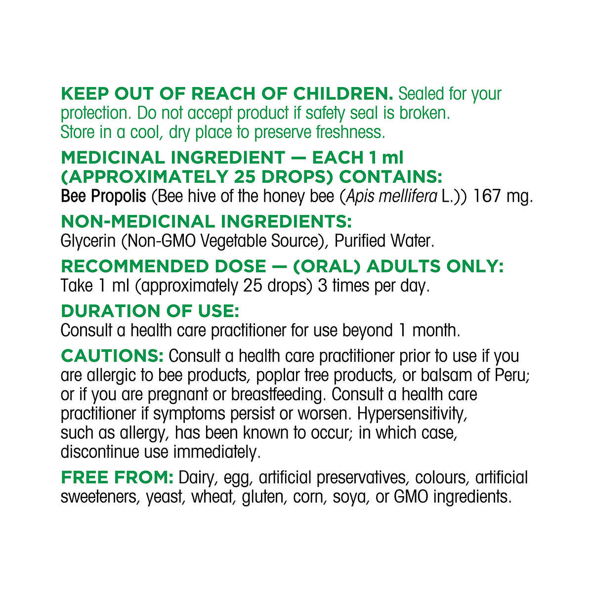 Organika Bee Propolis 167 mg Liquid, 100 ml - canavitam