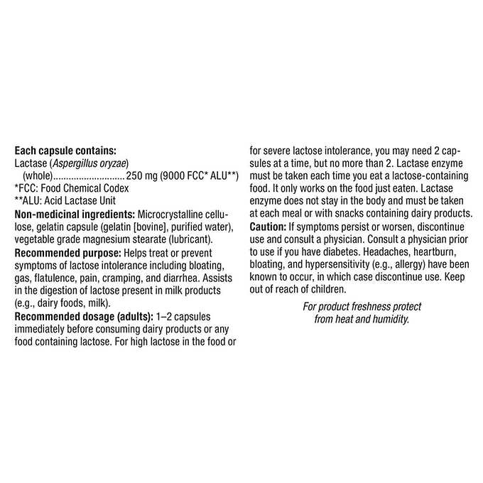 webber naturals Lactase Enzyme Extra Strength 140 Capsules - canavitam