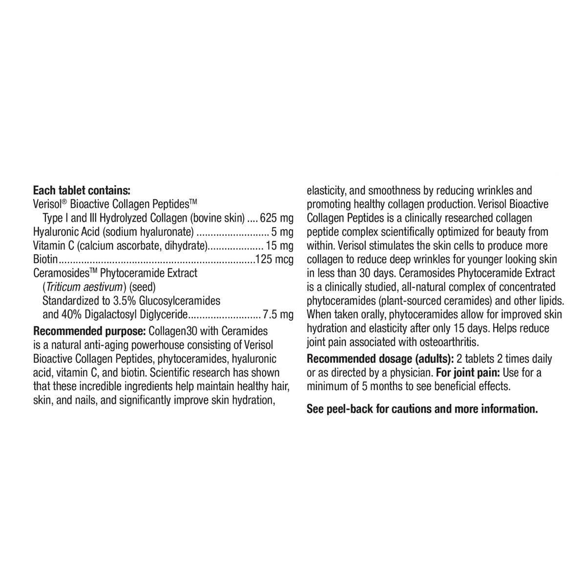 webber naturals Collagen 30 with Biotin and Ceramides, 200 Tablets - canavitam