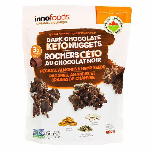 Inno Foods Dark Chocolate Keto Nuggets 500 g - canavitam