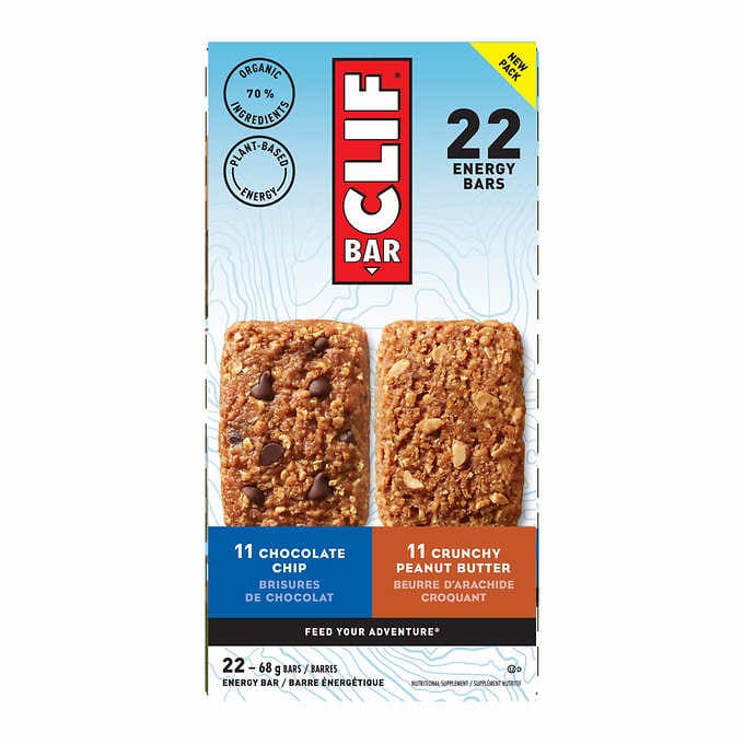Clif Bar Variety Pack, 22 × 68 g - - canavitam