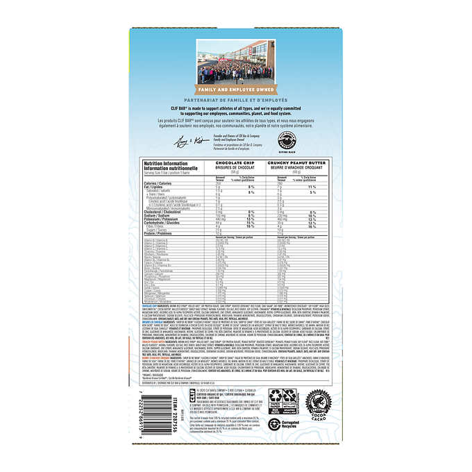 Clif Bar Variety Pack, 22 × 68 g - - canavitam