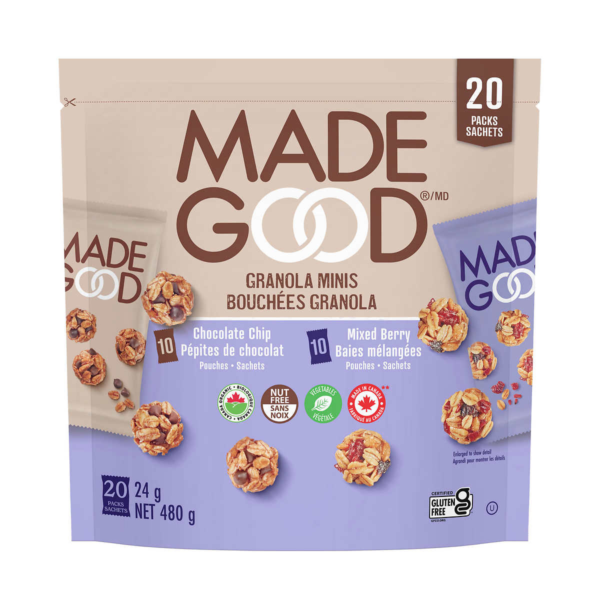 MadeGood Granola Minis, 20 × 24 g - canavitam
