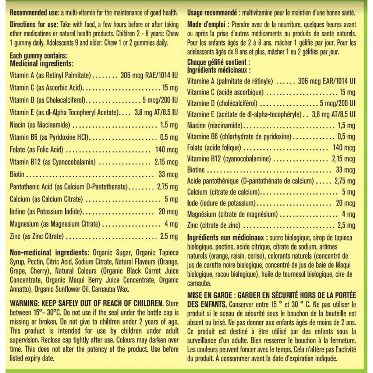 Kirkland Signature Children's Multi-vitamin Gummies - 250 gummies - canavitam