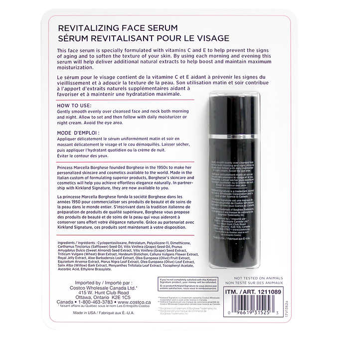 Kirkland Signature Borghese Face Serum 50 ml - canavitam