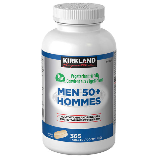 Kirkland Signature Men 50+ Multivitamin, 365 Tablets - canavitam