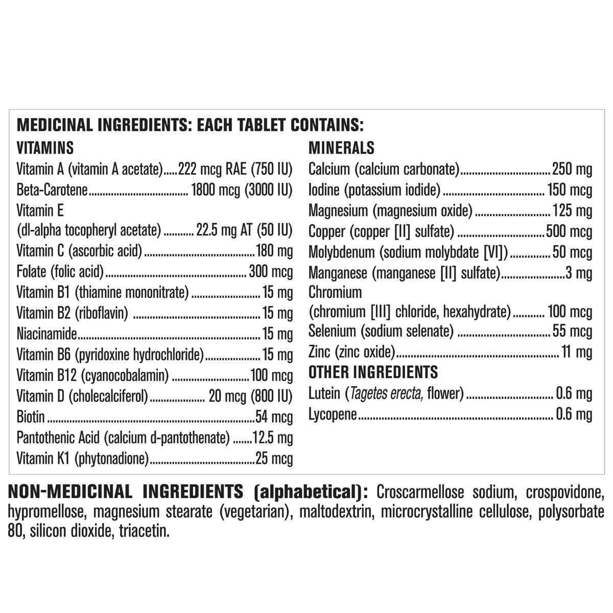 Kirkland Signature Men 50+ Multivitamin, 365 Tablets - canavitam