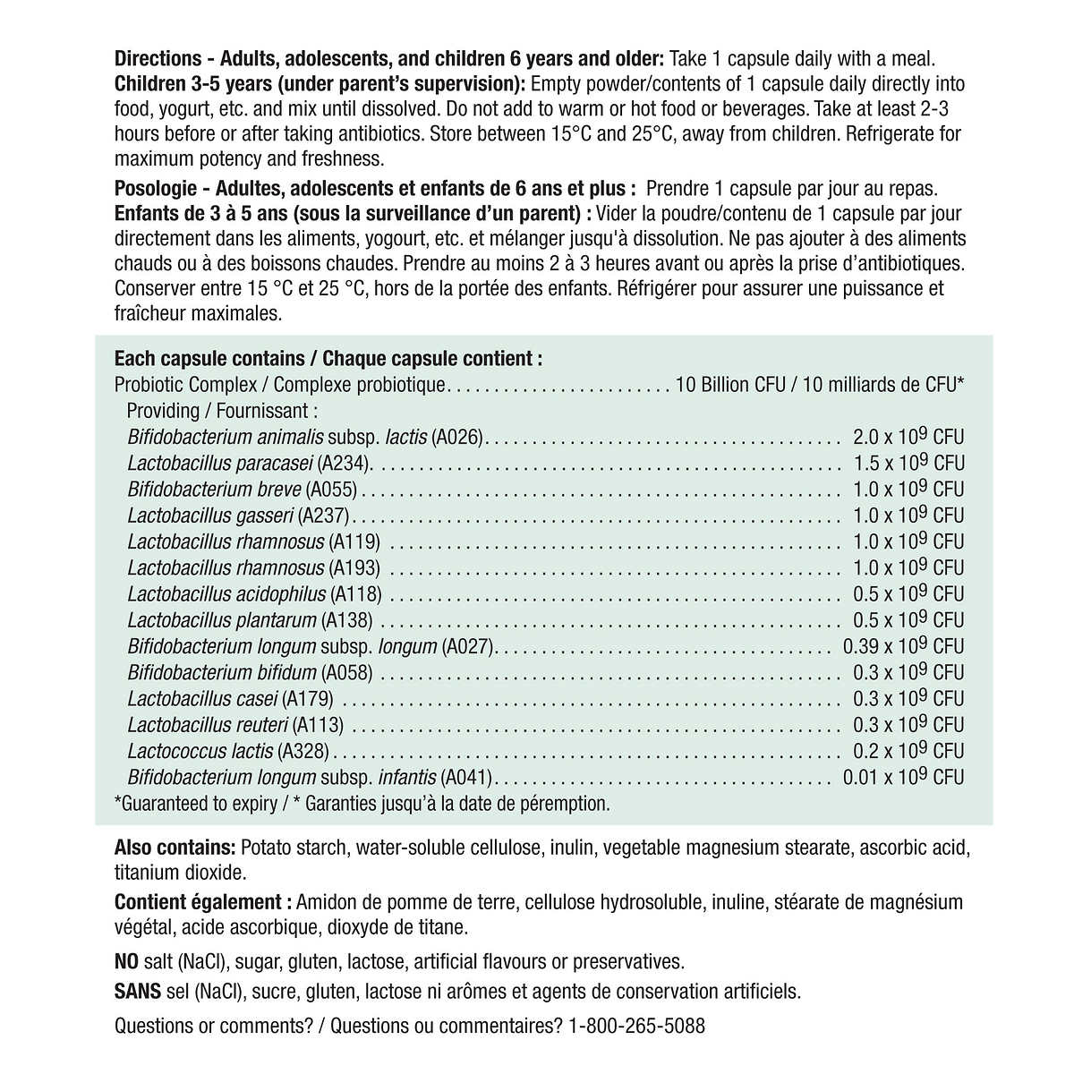 Jamieson Probiotic  10 billion active cells, 130 - Capsules - canavitam