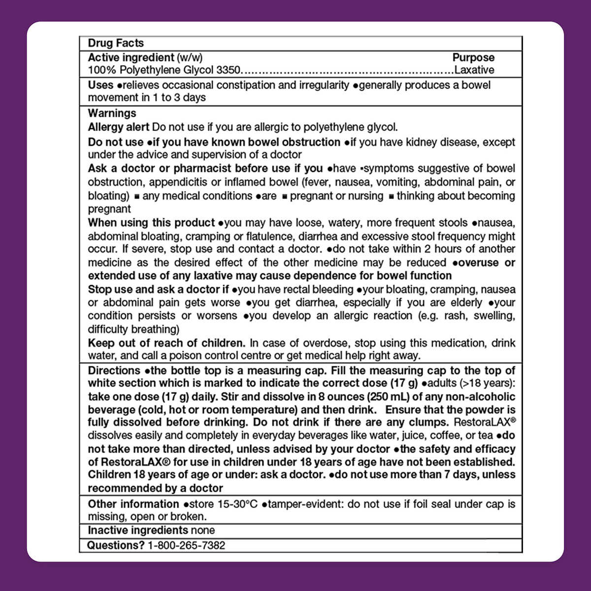 RestoraLAX Laxative - 36 Doses, 2-pack - canavitam