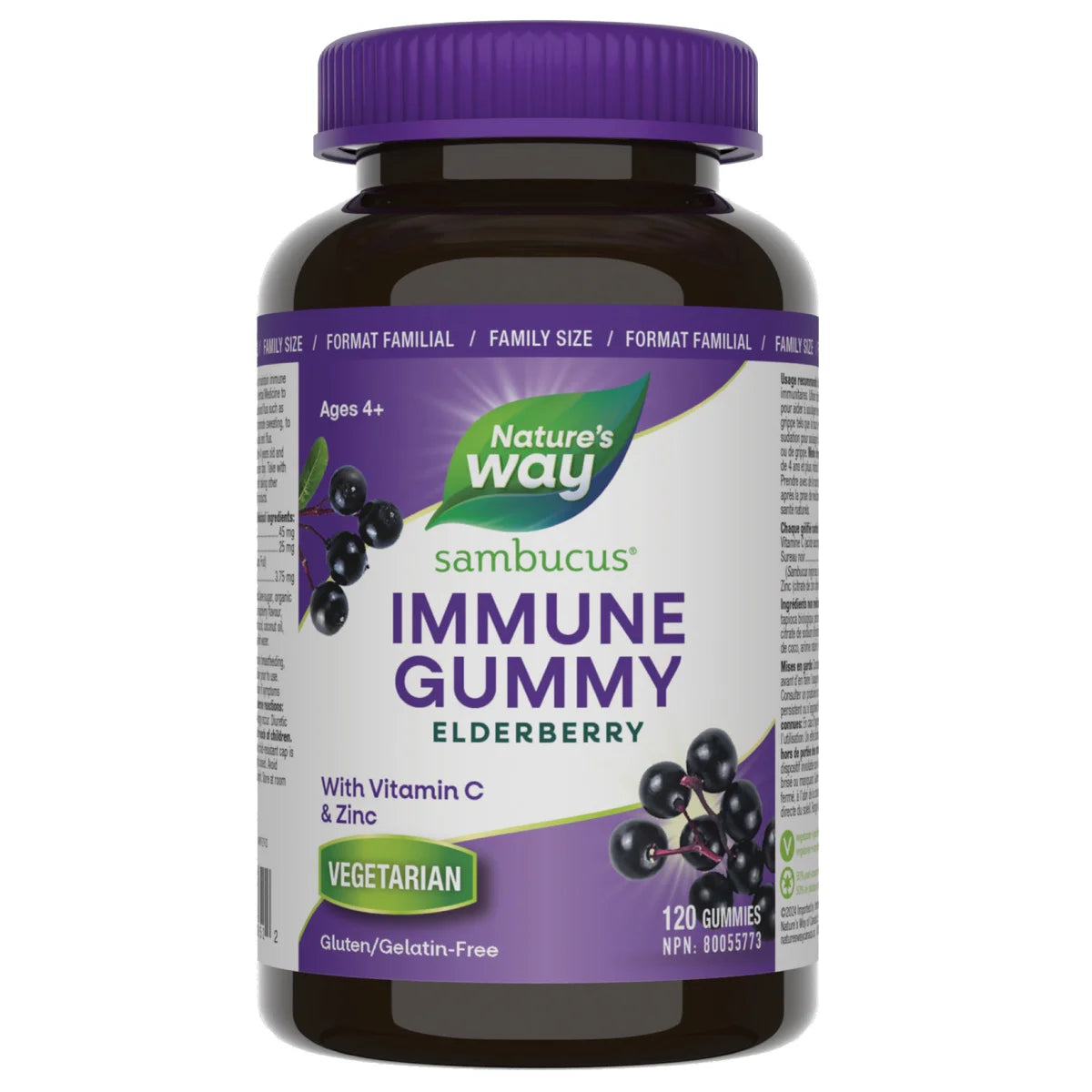 Nature’s Way Sambucus Elderberry - 120 gummies - canavitam