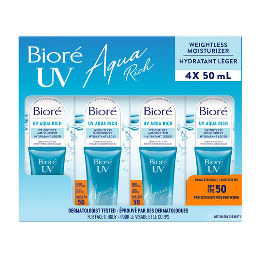 Biore UV Aqua Rich Weightless Moisturizer SPF 50,  50 mL - canavitam
