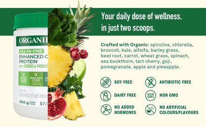 Organika Enhanced Collagen Protein All in One, 57 Servings - 600g - canavitam