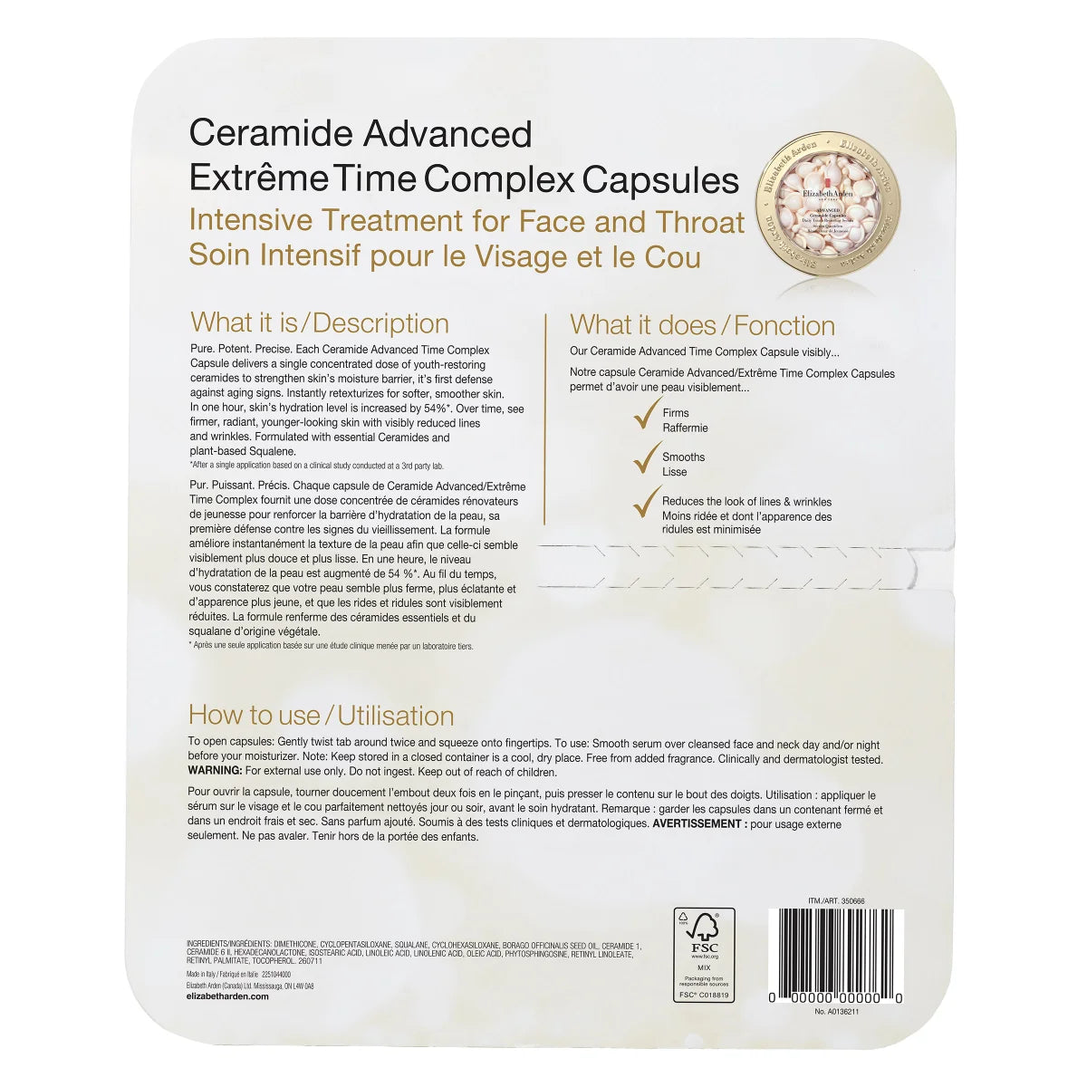 Elizabeth Arden Ceramide Advanced Time Complex Capsules 2 x 60 Capsule Packages - canavitam