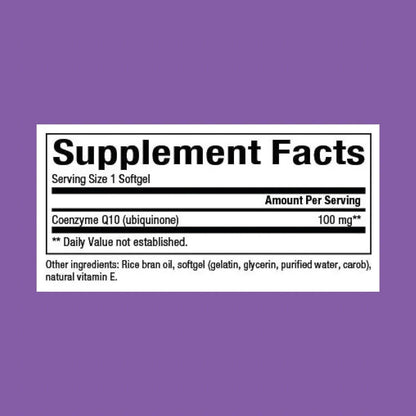 Natural Factors CoQ10 100mg – Heart & Energy Support – 120 Softgels | Natural Antioxidant, Non-GMO, Gluten Free - canavitam