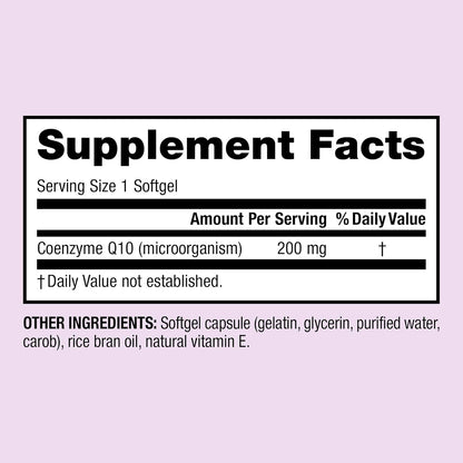 Webber Naturals CoQ10 200mg – High Potency Heart & Energy Support – 60 Softgels | Non-GMO, Gluten Free, Antioxidant Supplement - canavitam