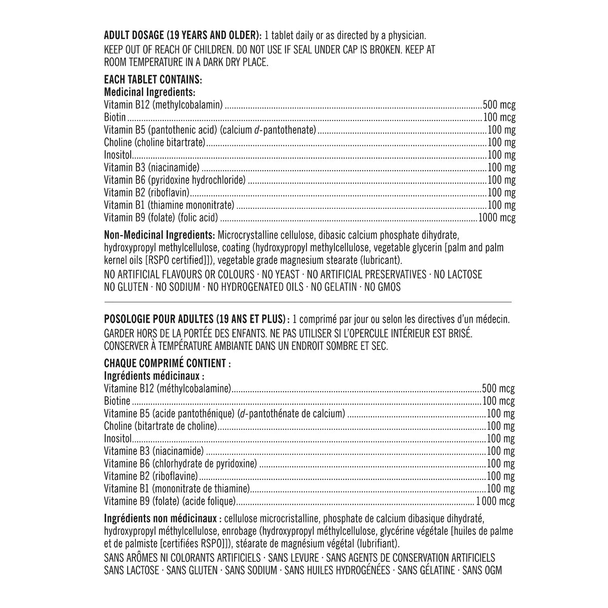 Kirkland Signature B100 Complex Tablets, 300-count