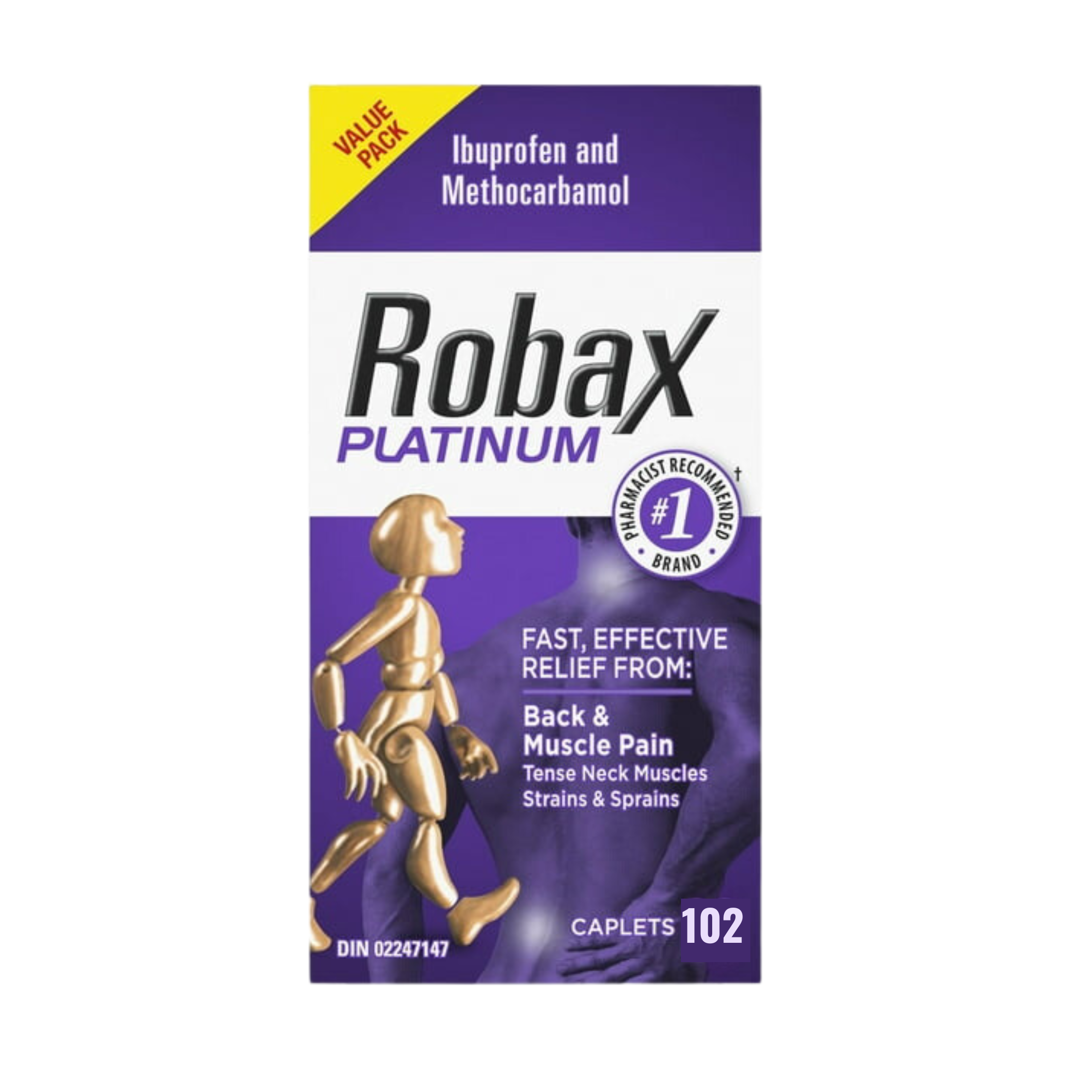 Robax Platinum 102 tablets back pain relief – canavitam