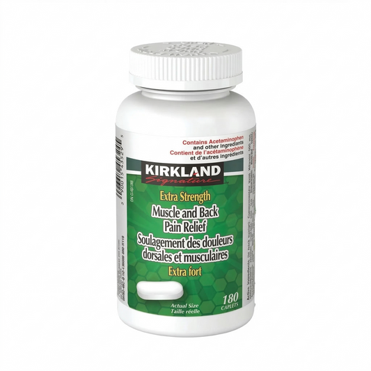Kirkland Signature Extra Strength Muscle & Back Pain Relief 180 Caplets Kirkland