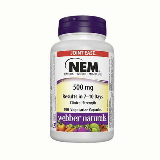 webber naturals NEM Natural Eggshell Membrane 500 mg Vegetarian Capsules, 100-count