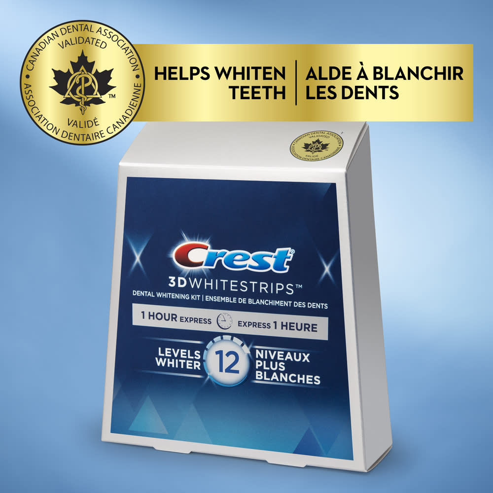 Crest 3D White Whitestrips Teeth Whitening Kit 20 Strips - canavitam